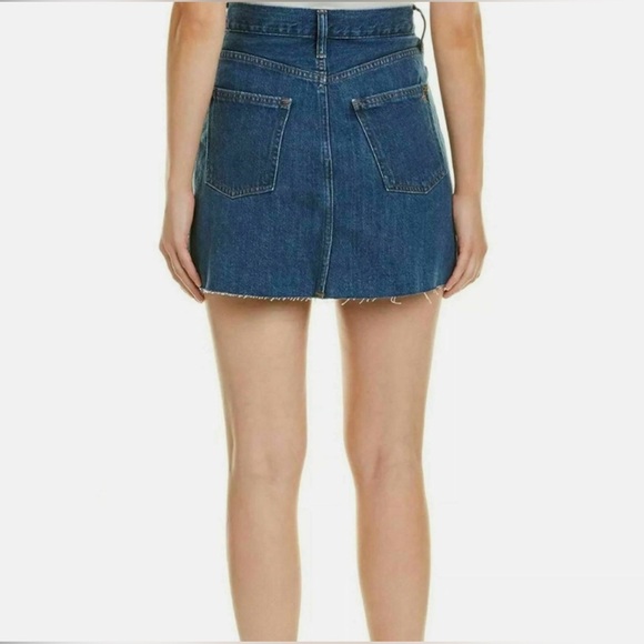 Madewell Rigid Denim A-line Skirt Cut Out - Size 25 - Picture 6 of 6